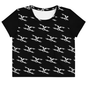 "X" Charm - All-Over Print Crop Tee